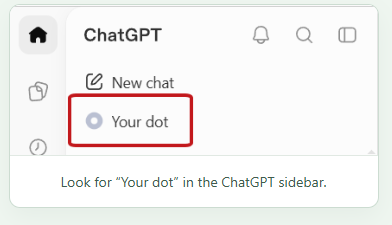 A ChatGPT dot working on a task